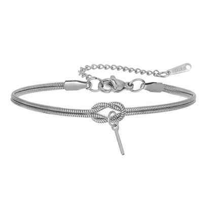 Pulseira de Dupla Inicial "Knot"
