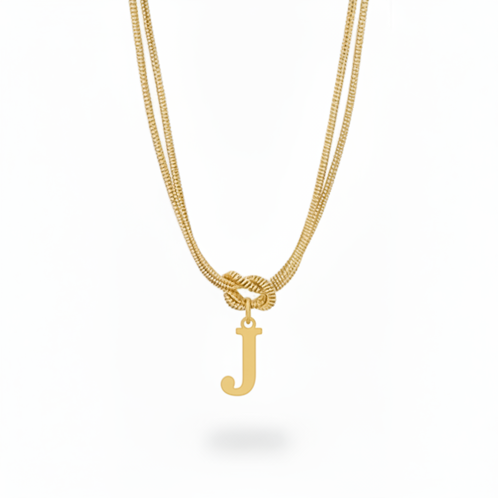 Colar Inicial "Alphabet Knot"