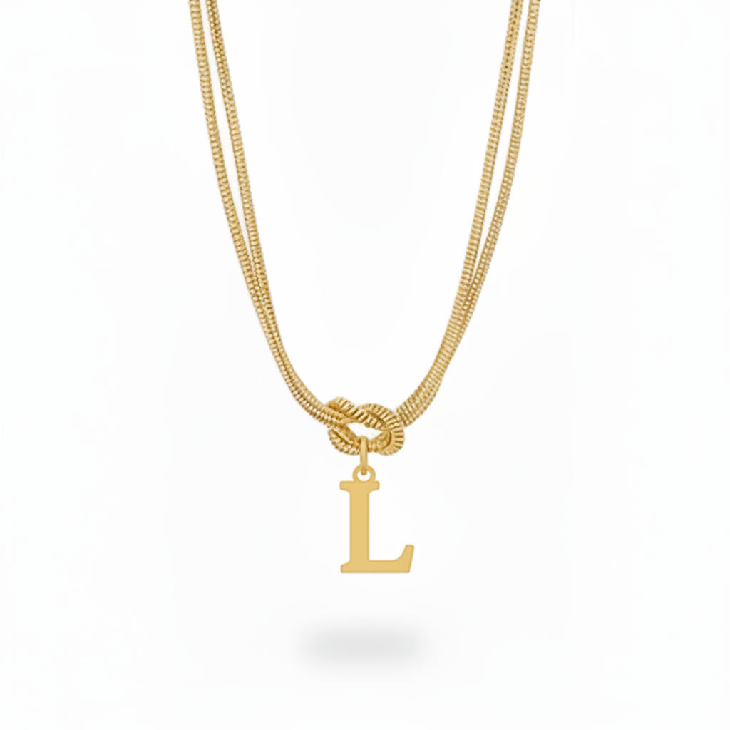 Colar Inicial "Alphabet Knot"