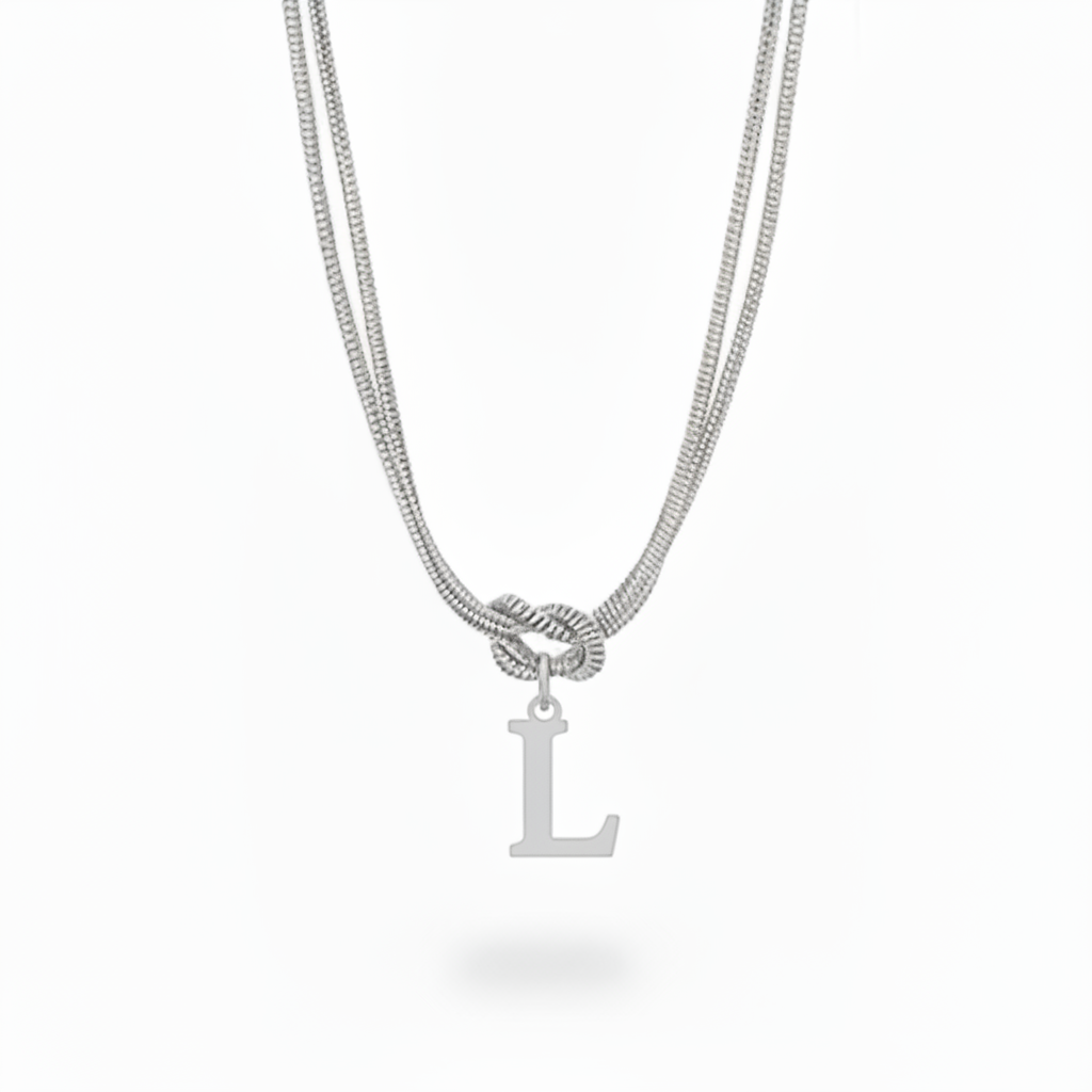 Colar Inicial "Alphabet Knot"