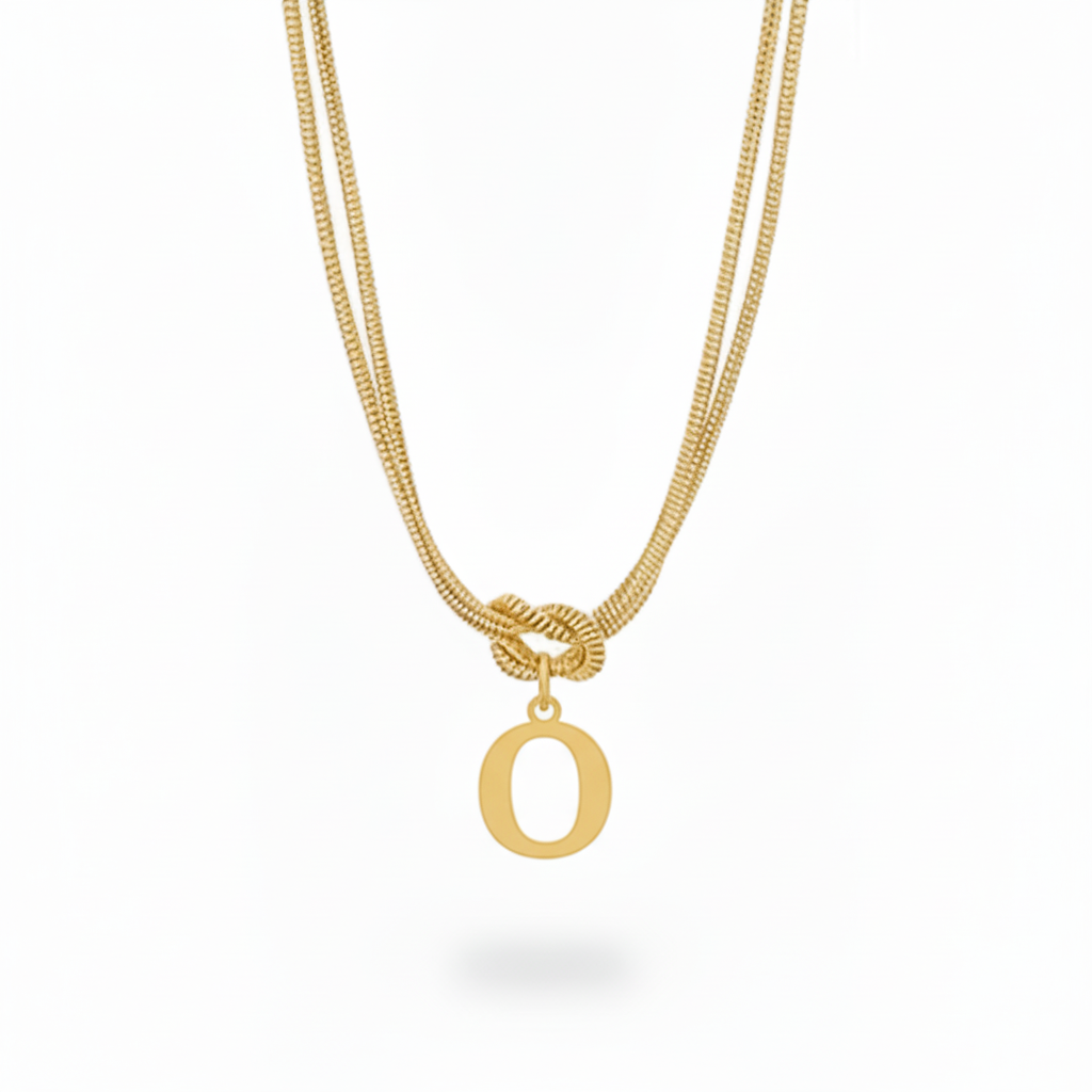 Colar Inicial "Alphabet Knot"