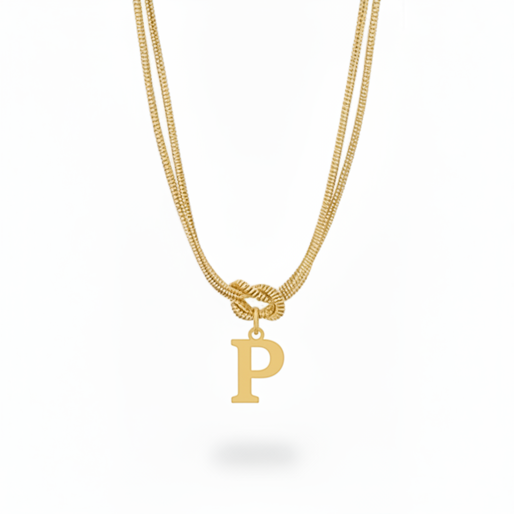 Colar Inicial "Alphabet Knot"