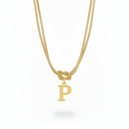Colar Inicial "Alphabet Knot"