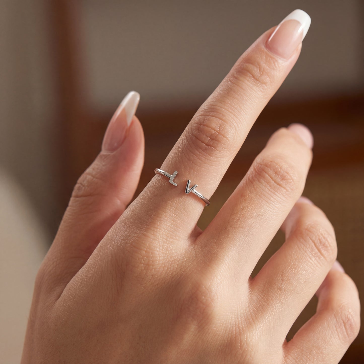 Anel Ajustável com Inicial "Duplo Monograma"