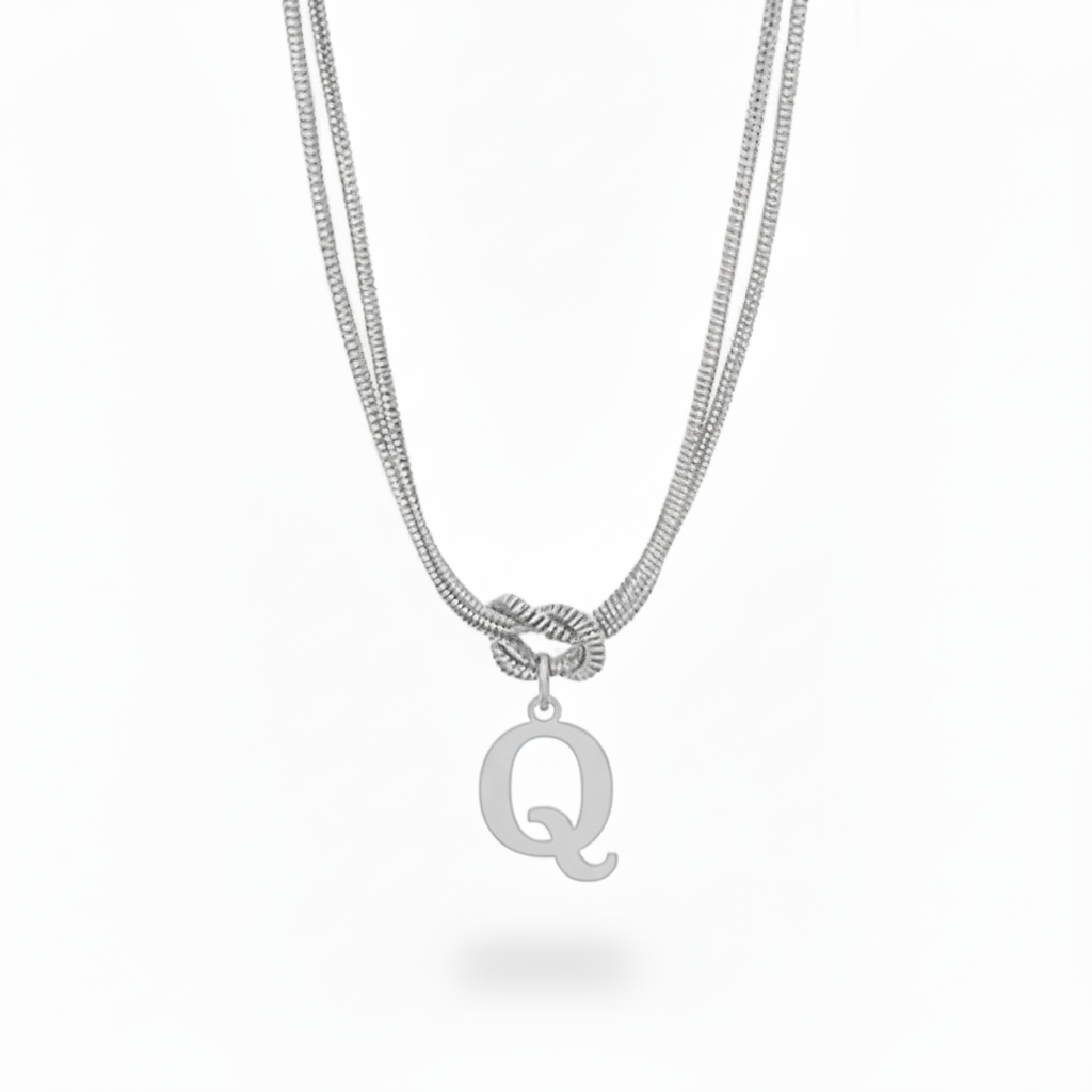 Colar Inicial "Alphabet Knot"