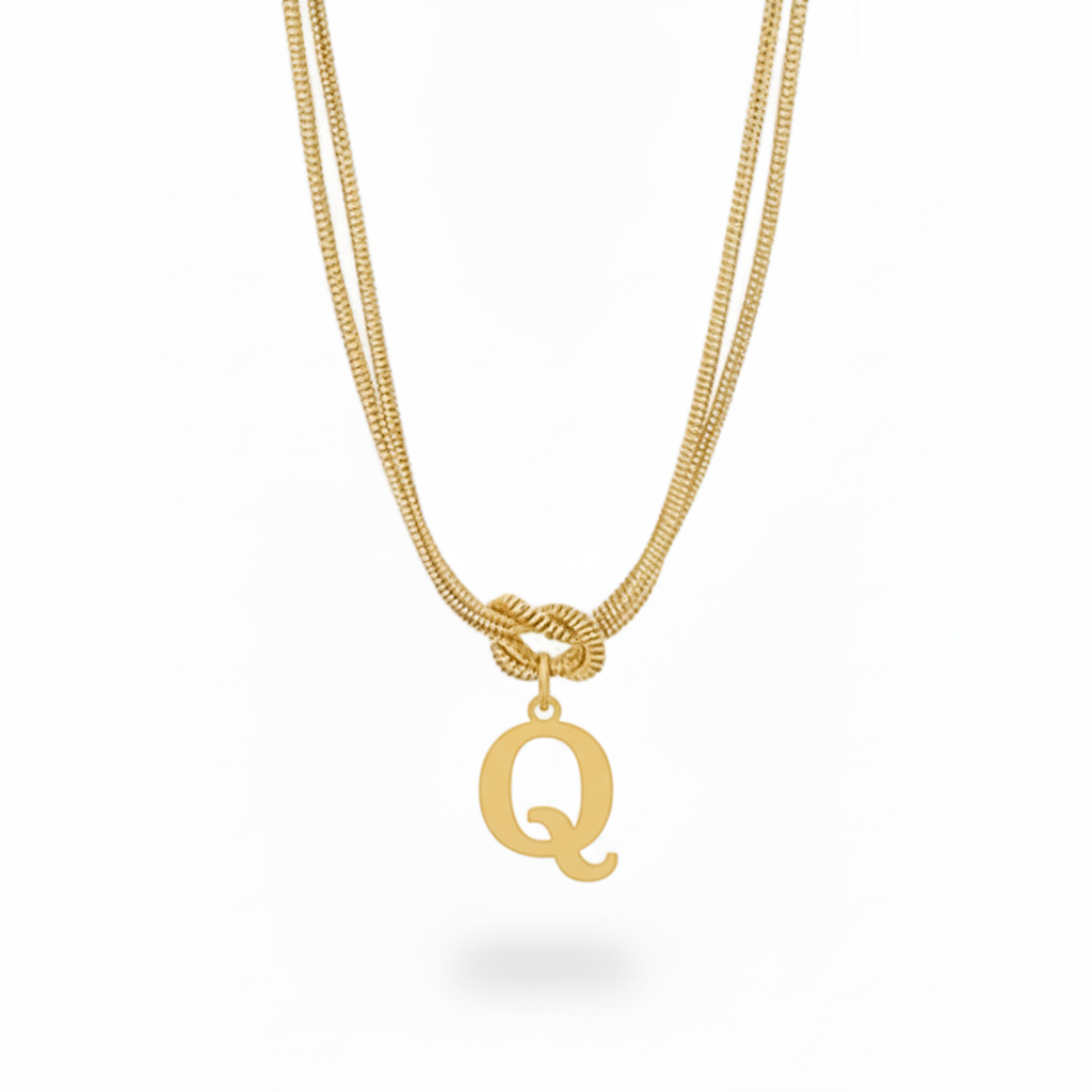 Colar Inicial "Alphabet Knot"