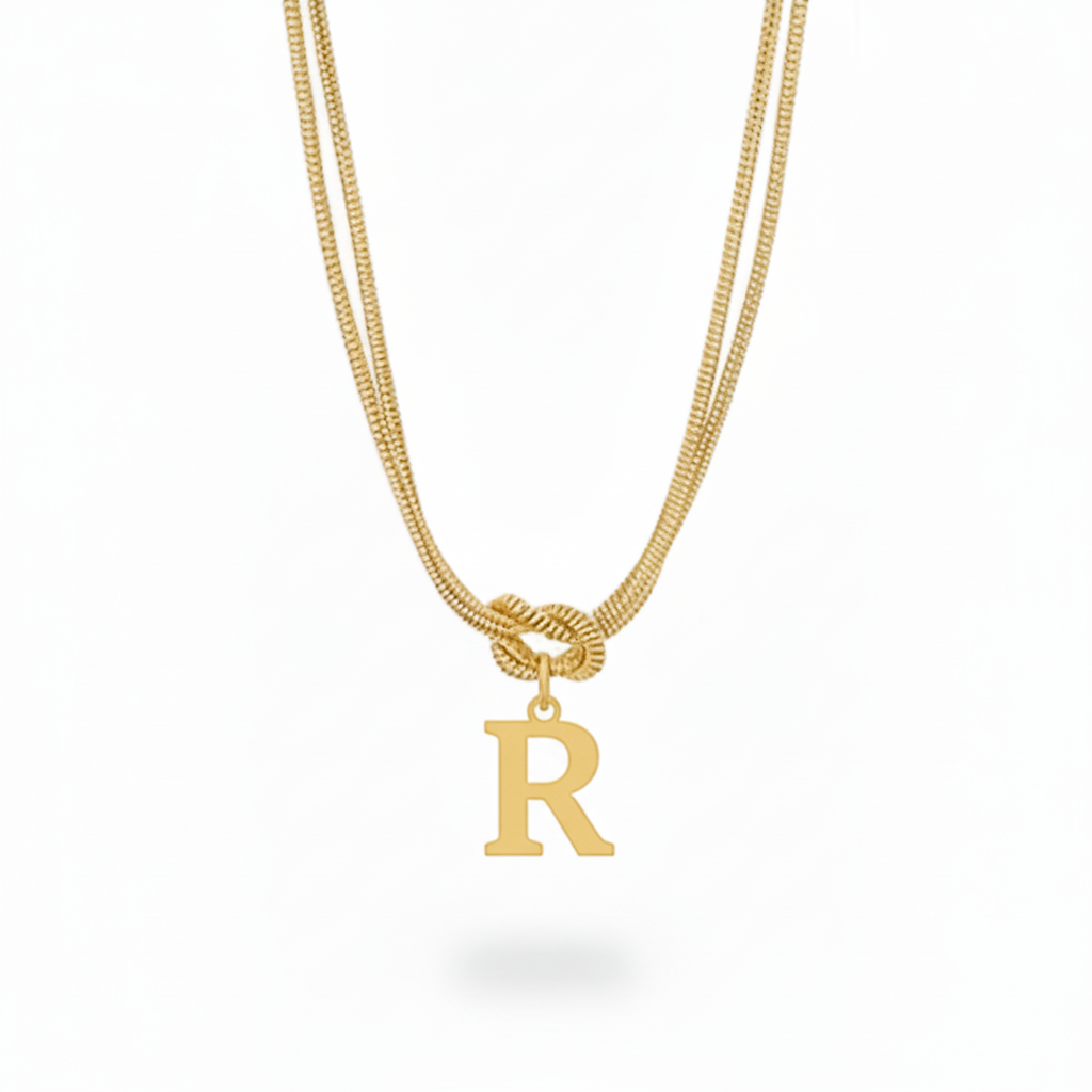 Colar Inicial "Alphabet Knot"