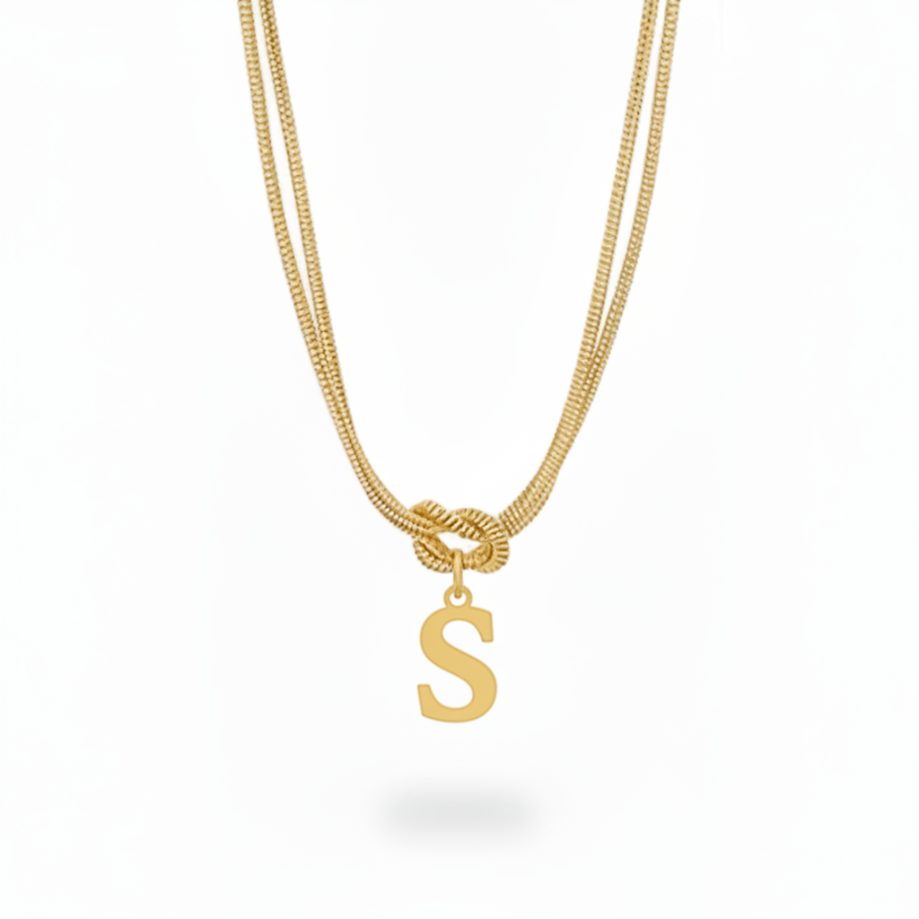 Colar Inicial "Alphabet Knot"