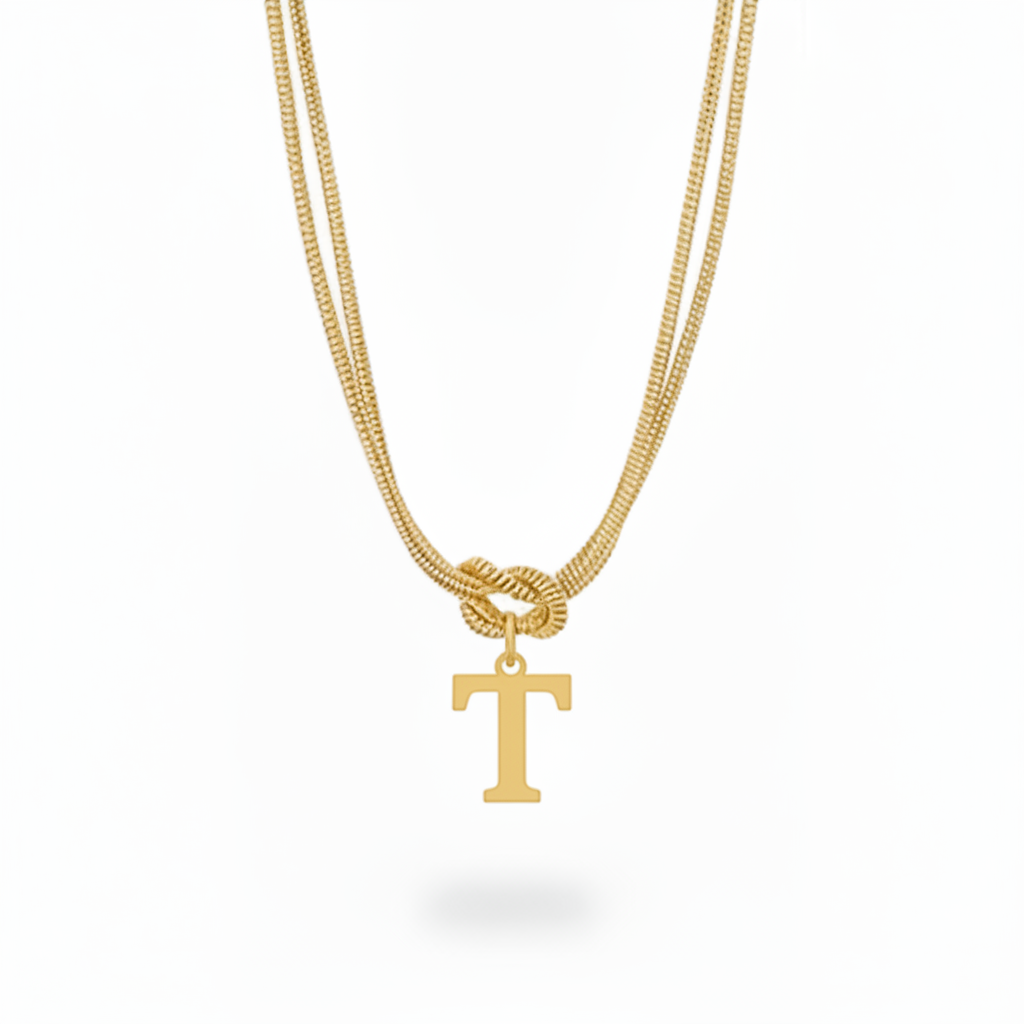 Colar Inicial "Alphabet Knot"