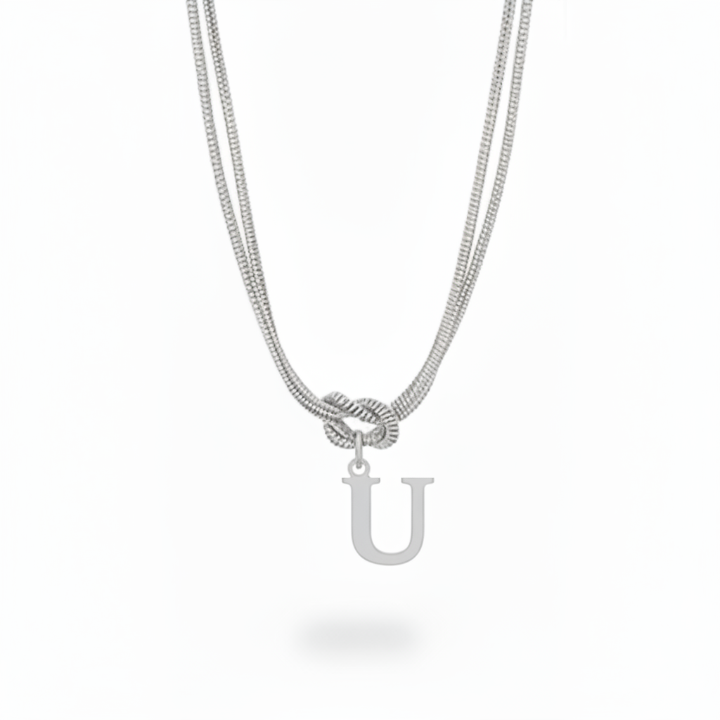 Colar Inicial "Alphabet Knot"