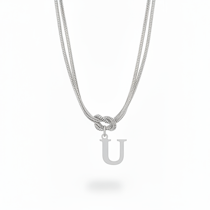 Colar Inicial "Alphabet Knot"