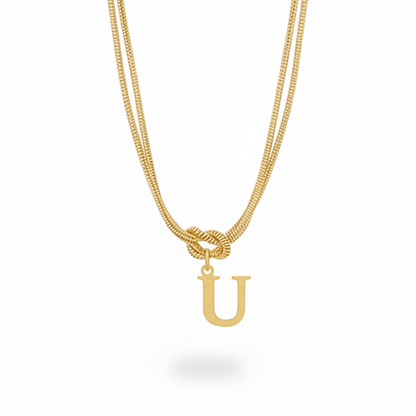Colar Inicial "Alphabet Knot"