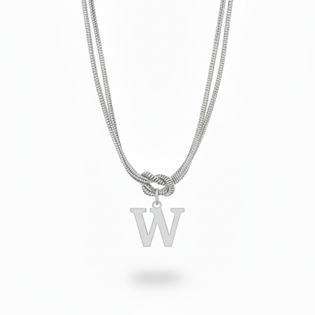 Colar Inicial "Alphabet Knot"