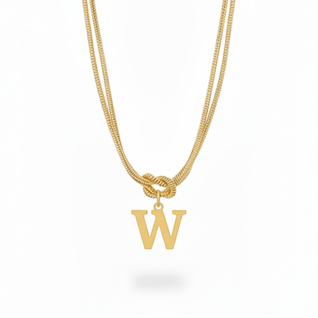 Colar Inicial "Alphabet Knot"