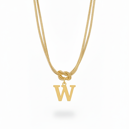 Colar Inicial "Alphabet Knot"