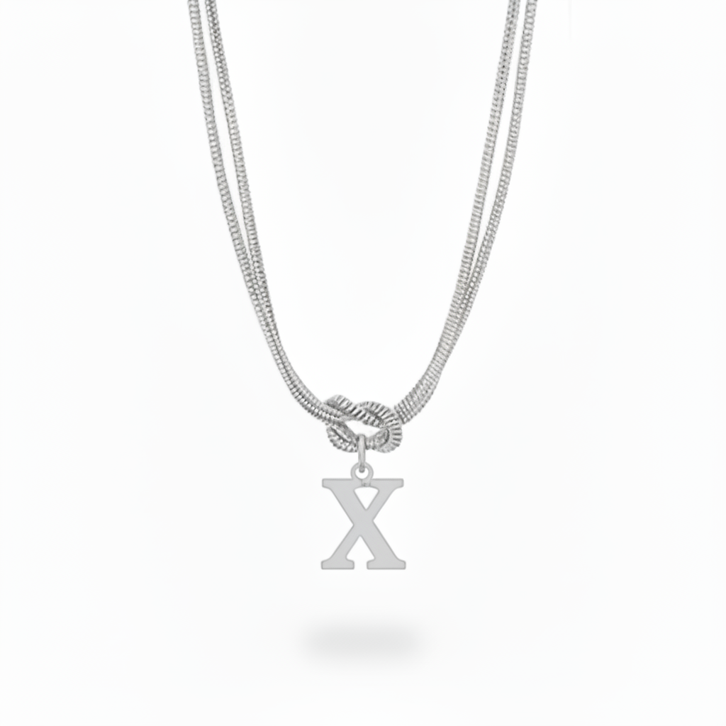 Colar Inicial "Alphabet Knot"