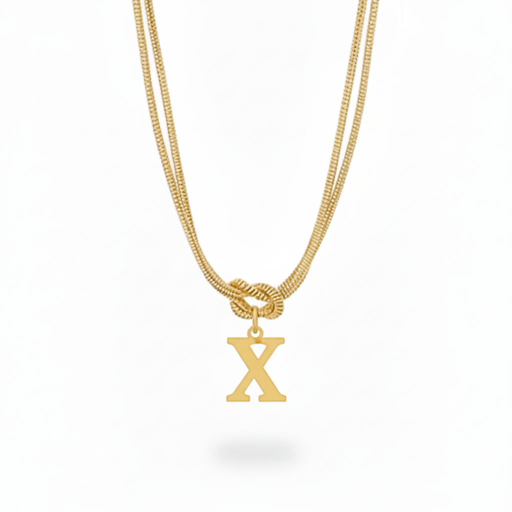 Colar Inicial "Alphabet Knot"