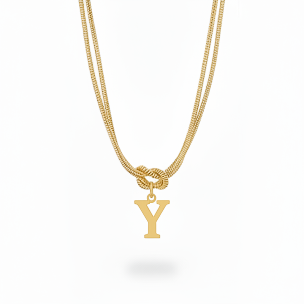 Colar Inicial "Alphabet Knot"