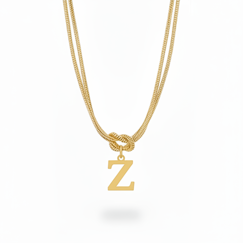 Colar Inicial "Alphabet Knot"