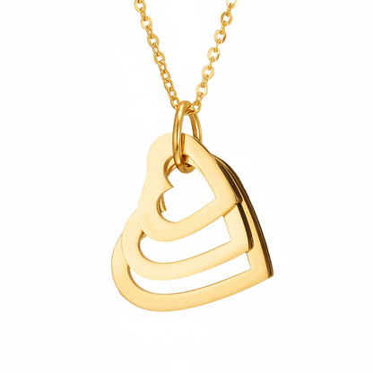 Colar com Nome "Nested Hearts"