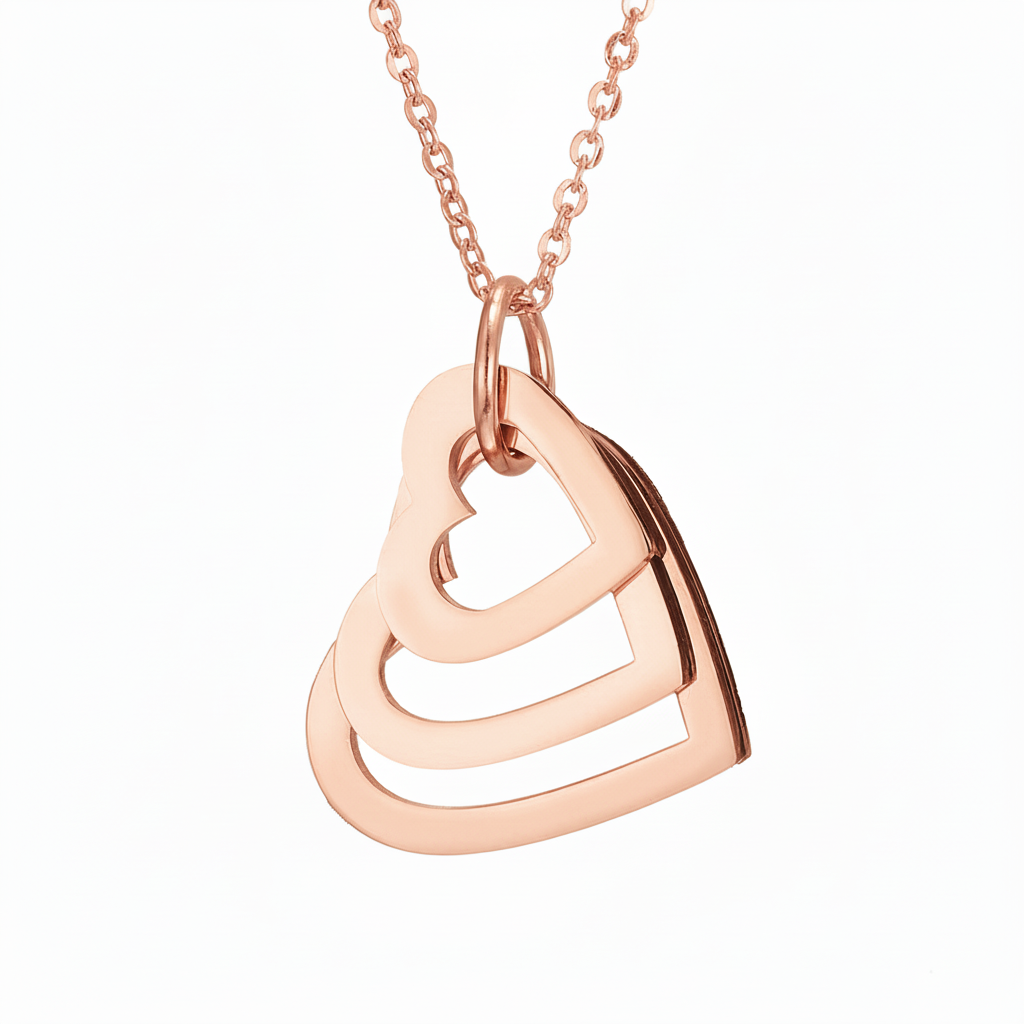 Colar com Nome "Nested Hearts"