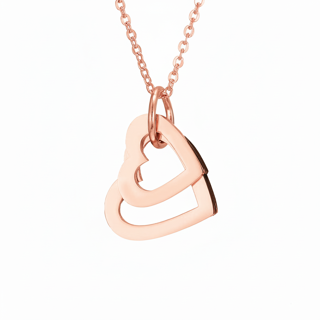 Colar com Nome "Nested Hearts"