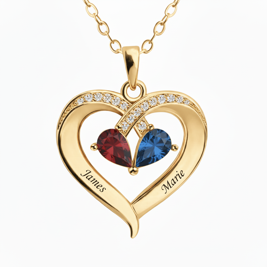 Colar com Nome "Entwined Hearts"