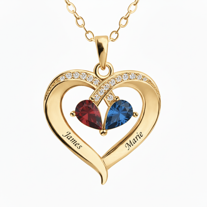 Colar com Nome "Entwined Hearts"