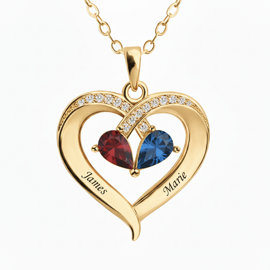 Colar com Nome "Entwined Hearts"