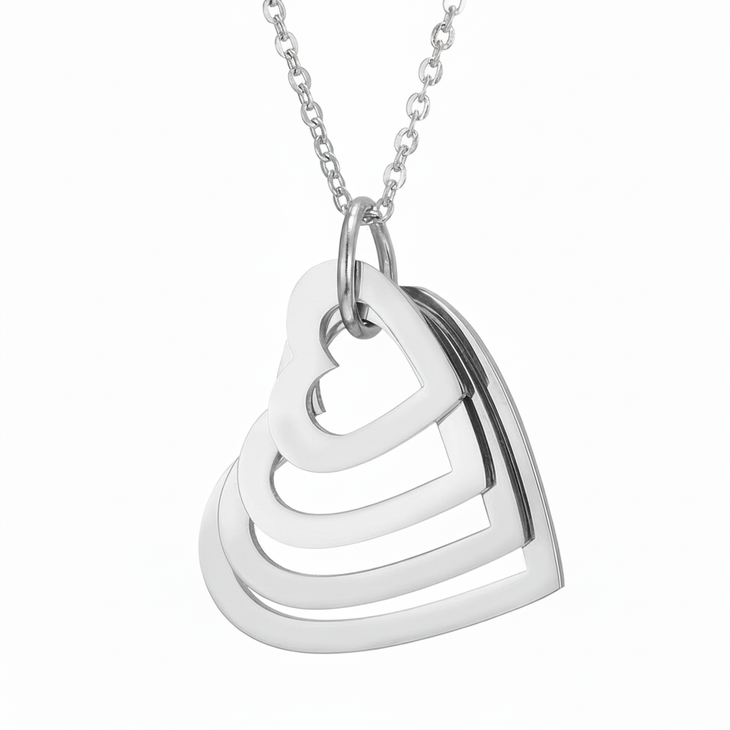 Colar com Nome "Nested Hearts"