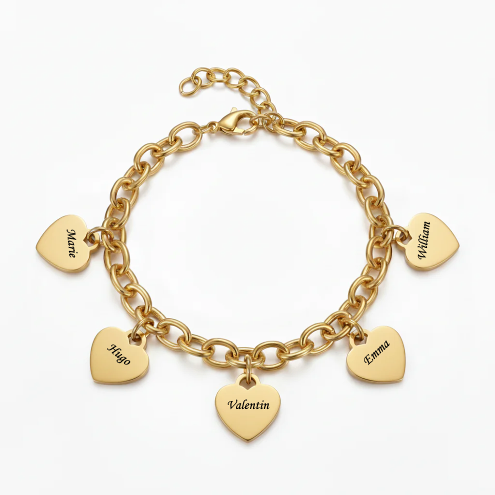Pulseira Inicial "Custom Hearts"