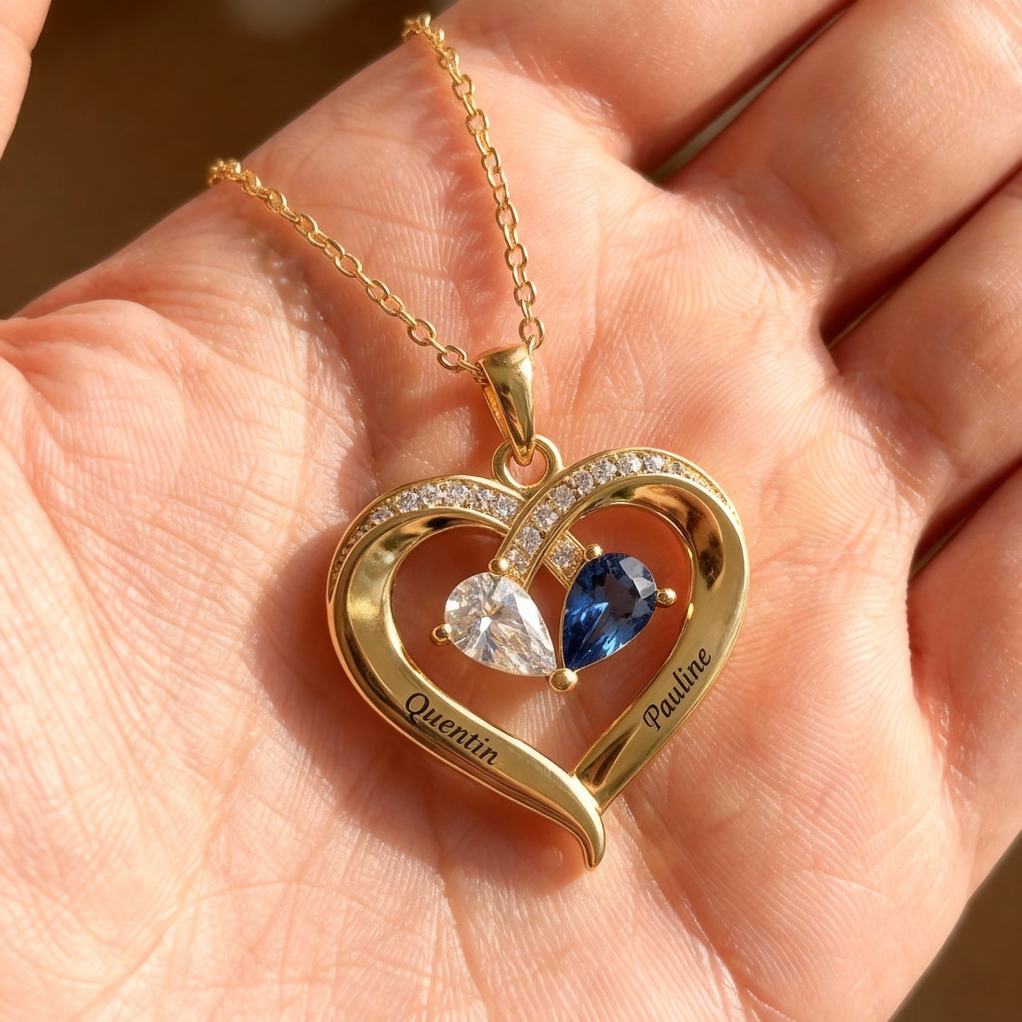 Colar com Nome "Entwined Hearts"