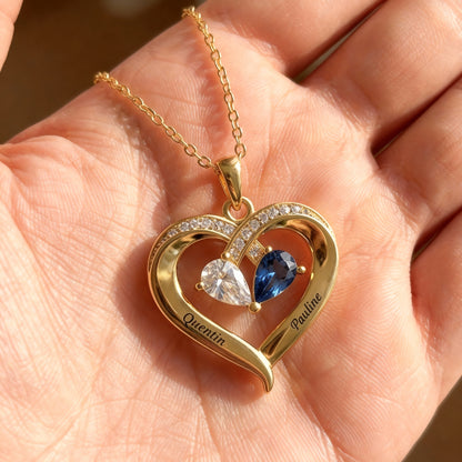 Colar com Nome "Entwined Hearts"